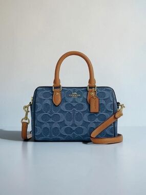 COACH Mini Rowan Crossbody Bag - Signature Denim